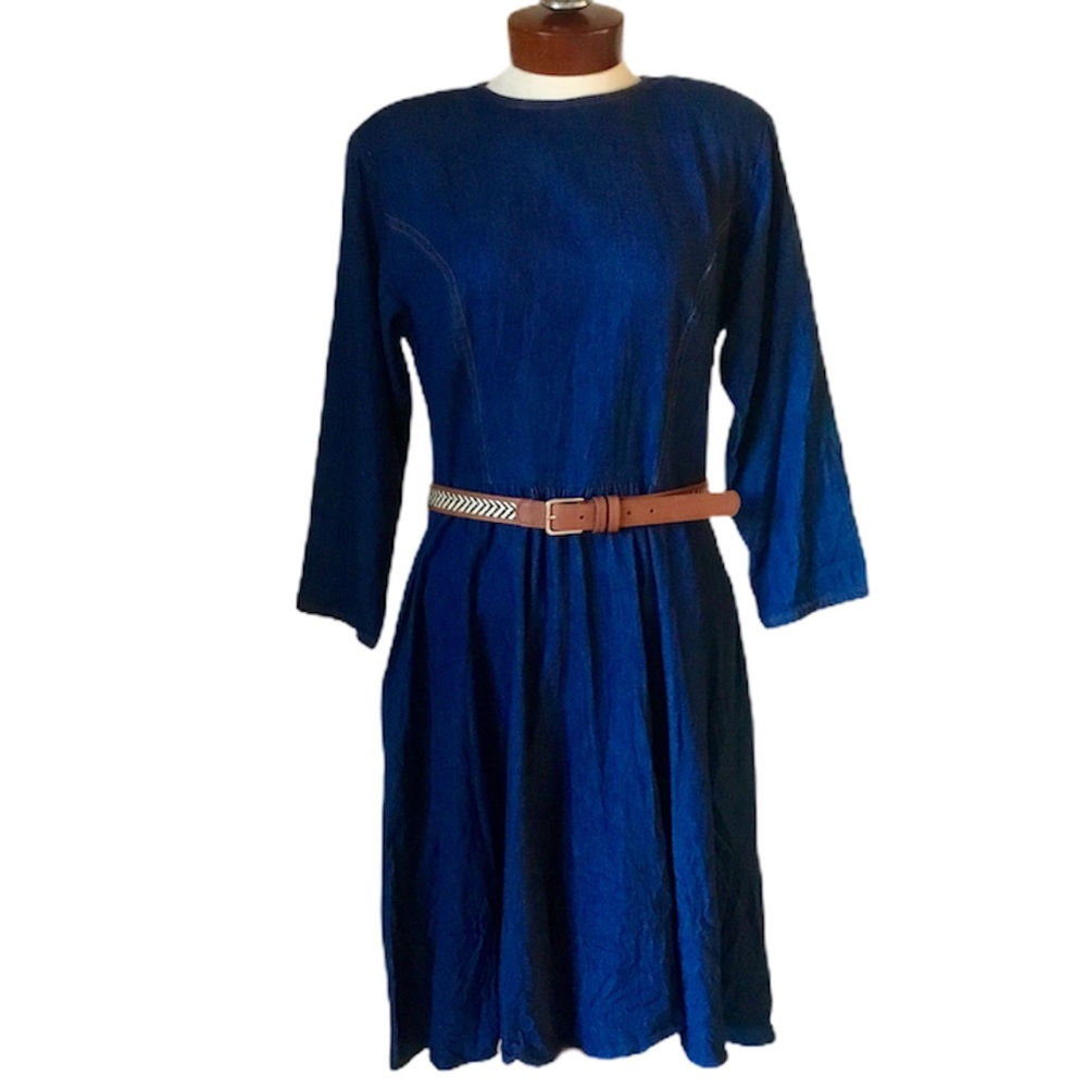 Vintage Mellisa Denim Dress, Size 12